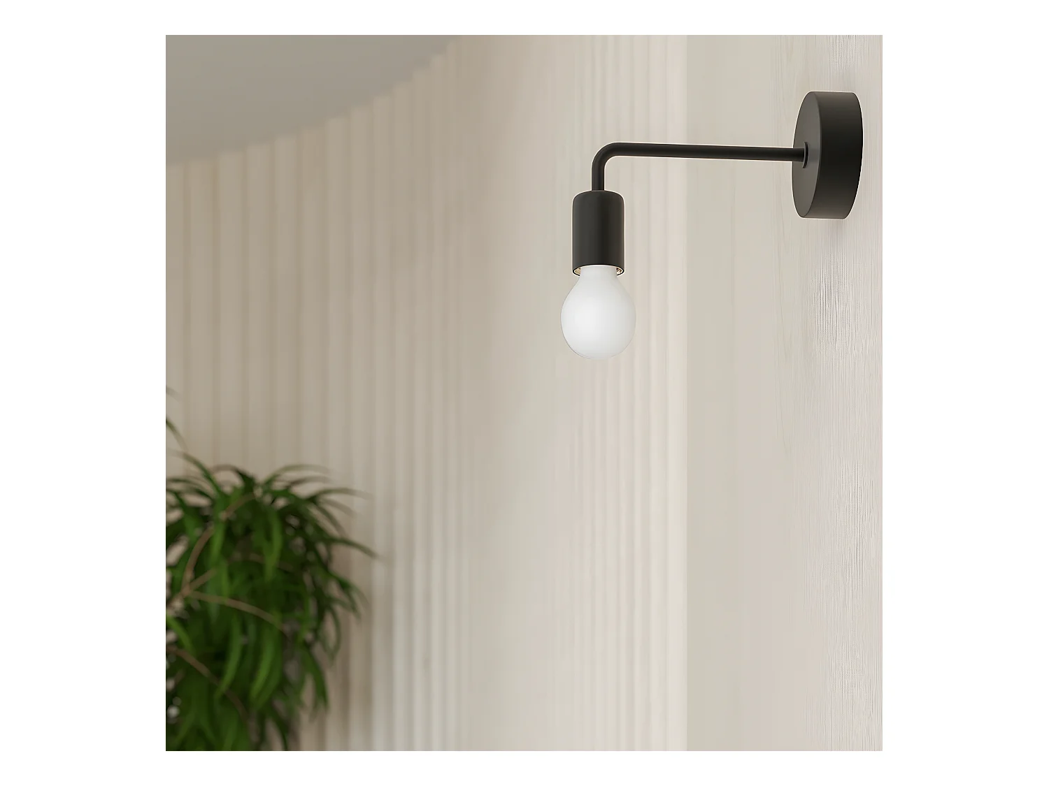 Lampade Da Parete Norah Moderno Di Acciaio - 1 Sorgenti Luminose - L.19 X A.14,5 Cm - Nero