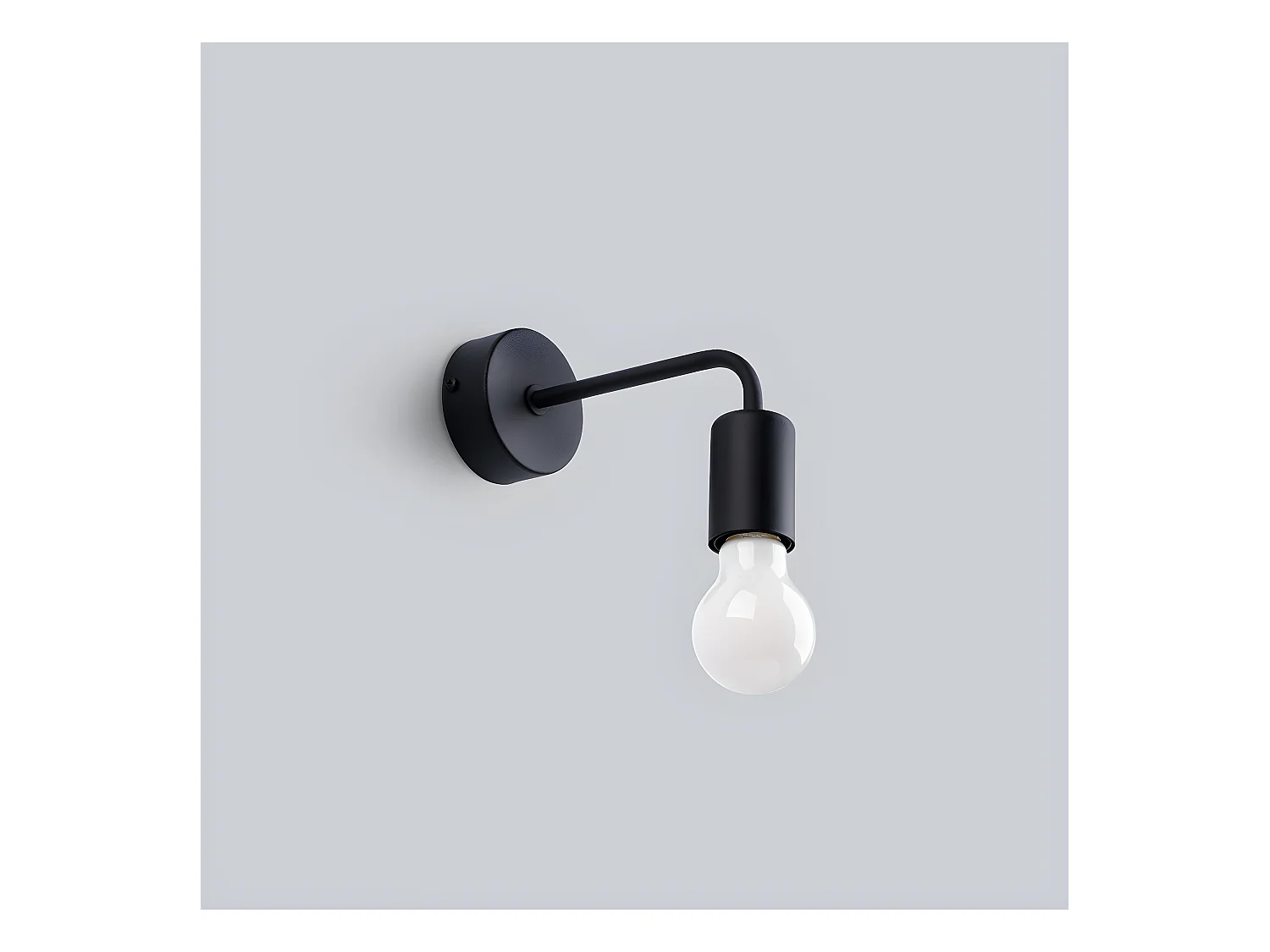 Lampade Da Parete Norah Moderno Di Acciaio - 1 Sorgenti Luminose - L.19 X A.14,5 Cm - Nero