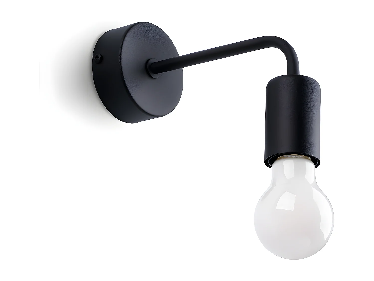 Appliques Norah Moderne En Acier - 1 Sources Lumineuses - L.19 X H.14,5 Cm - Noir