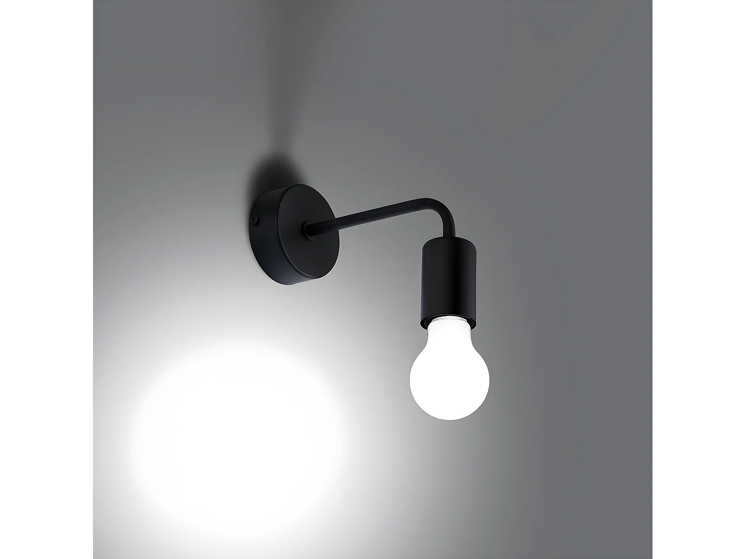 Appliques Norah Moderne En Acier - 1 Sources Lumineuses - L.19 X H.14,5 Cm - Noir