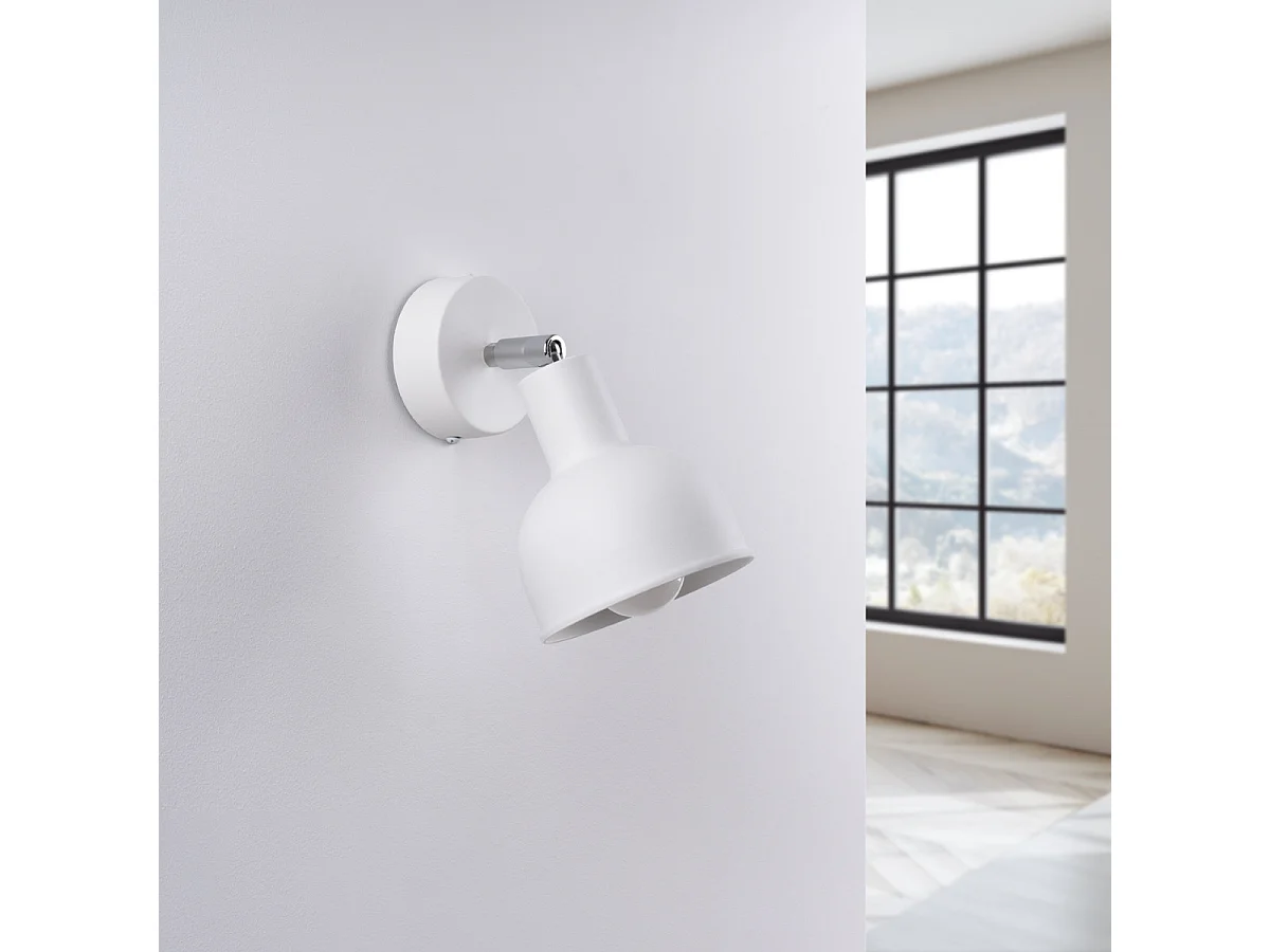 Wandlamp ELBA zolder van  - 1 lichtbronnen - L.19 x H.17 cm - wit