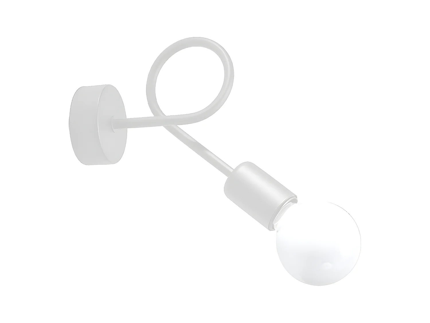 Appliques Supeł Industriel En Acier - 1 Sources Lumineuses - L.25 X H.20 Cm - Blanc