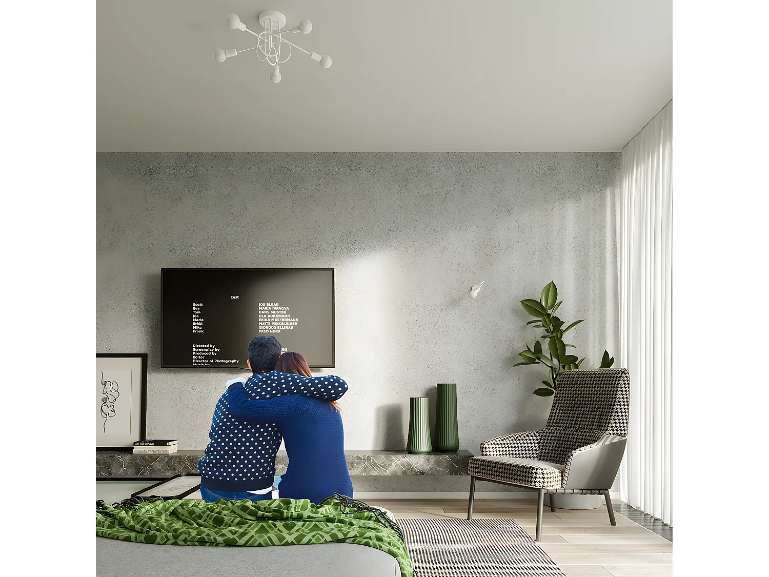 Kinkiety Industrialny Supeł, Stal - 1 Źródło - L.25 X H.20 Cm - Biały