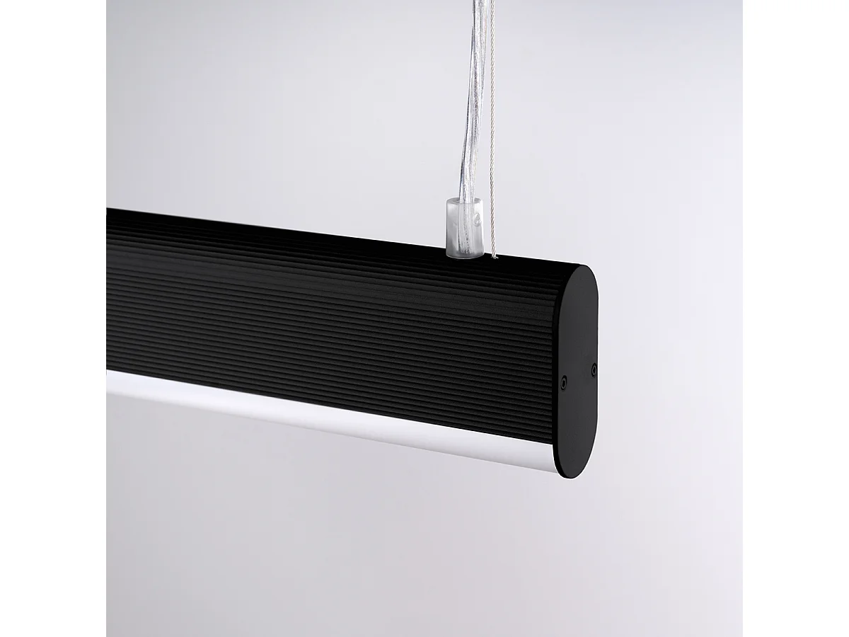 Lampes Suspendues Farge Moderne En Aluminium - 1 Sources Lumineuses - L.120 X H.150 Cm - Noir