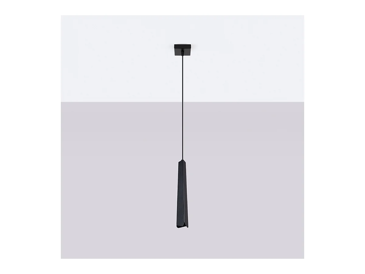 Pendelleuchten Prysm Skandinavisch Aus  Stahl - 1 Lichtquellen - L.8 X H. Cm - Schwarz