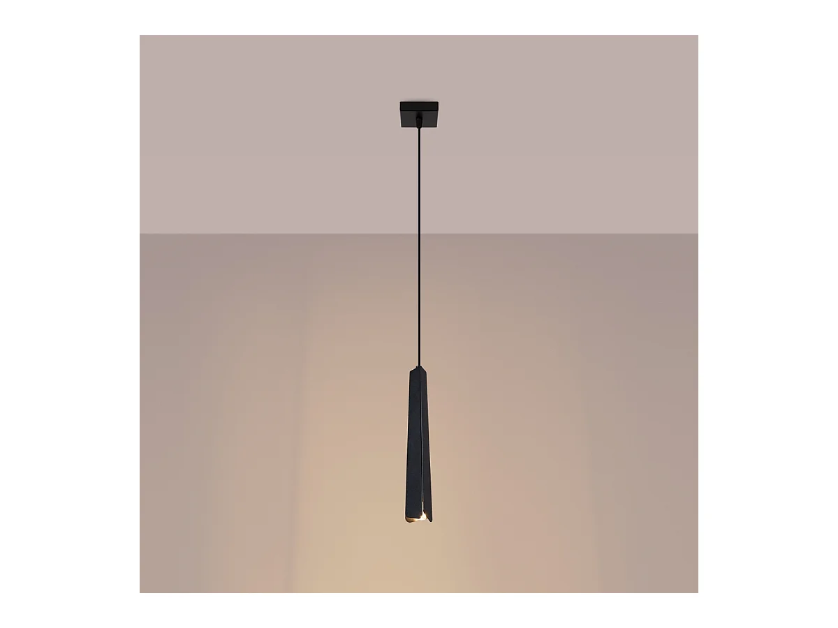 Pendelleuchten Prysm Skandinavisch Aus  Stahl - 1 Lichtquellen - L.8 X H. Cm - Schwarz