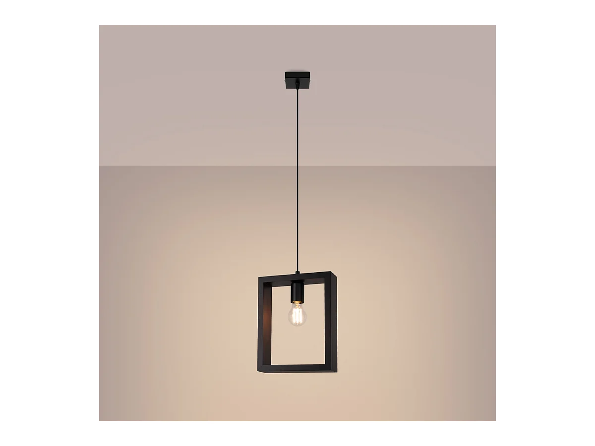 Pendelleuchten Aries Skandinavisch Aus  Stahl/Holz - 1 Lichtquellen - L.24 X H. Cm - Wenge