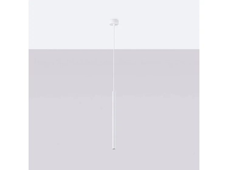 Hanglampen Arche Modern Van  - 1 Lichtbronnen - L.8 X H.120 Cm - Wit