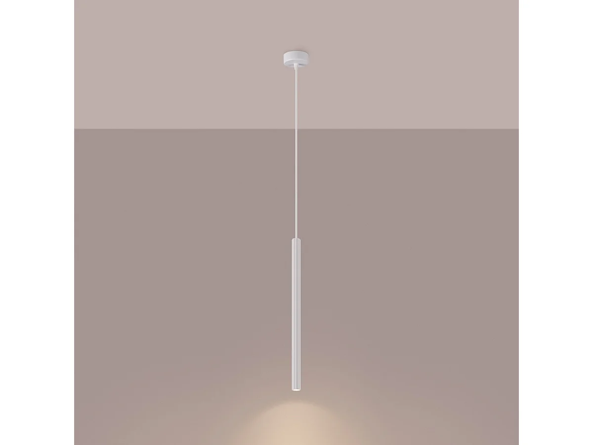 Hanglamp ARCHE modern van  - 1 lichtbronnen - L.8 x H.120 cm - wit
