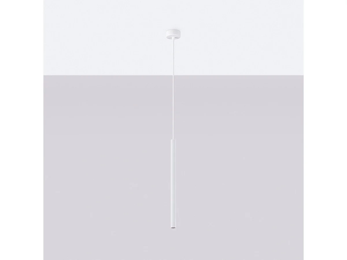 Hanglamp ARCHE modern van  - 1 lichtbronnen - L.8 x H.120 cm - wit