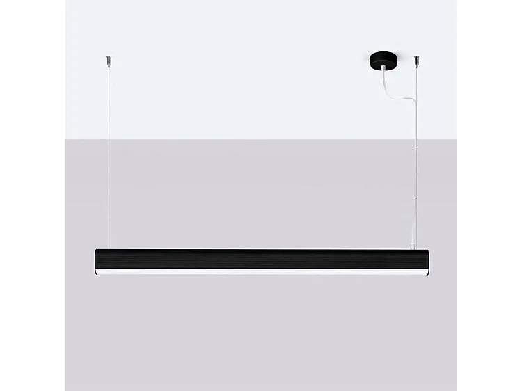 Lampes Suspendues Farge Moderne En Aluminium - 1 Sources Lumineuses - L.120 X H.150 Cm - Noir