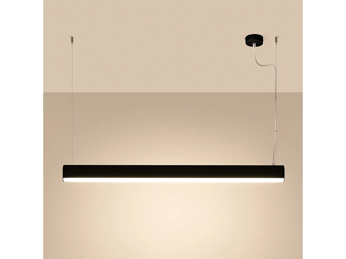 Lampes Suspendues Farge Moderne En Aluminium - 1 Sources Lumineuses - L.120 X H.150 Cm - Noir