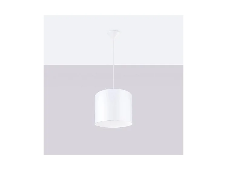 Lampes Suspendues Nova Minimaliste En Tissu/Pvc - 1 Sources Lumineuses - L.30 X H.88 Cm - Blanc
