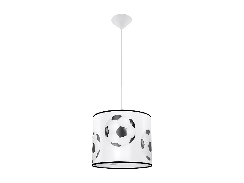 Pendelleuchten Piłka Modern Aus  Pvc - 1 Lichtquellen - L.30 X H. Cm - Weiß Schwarz