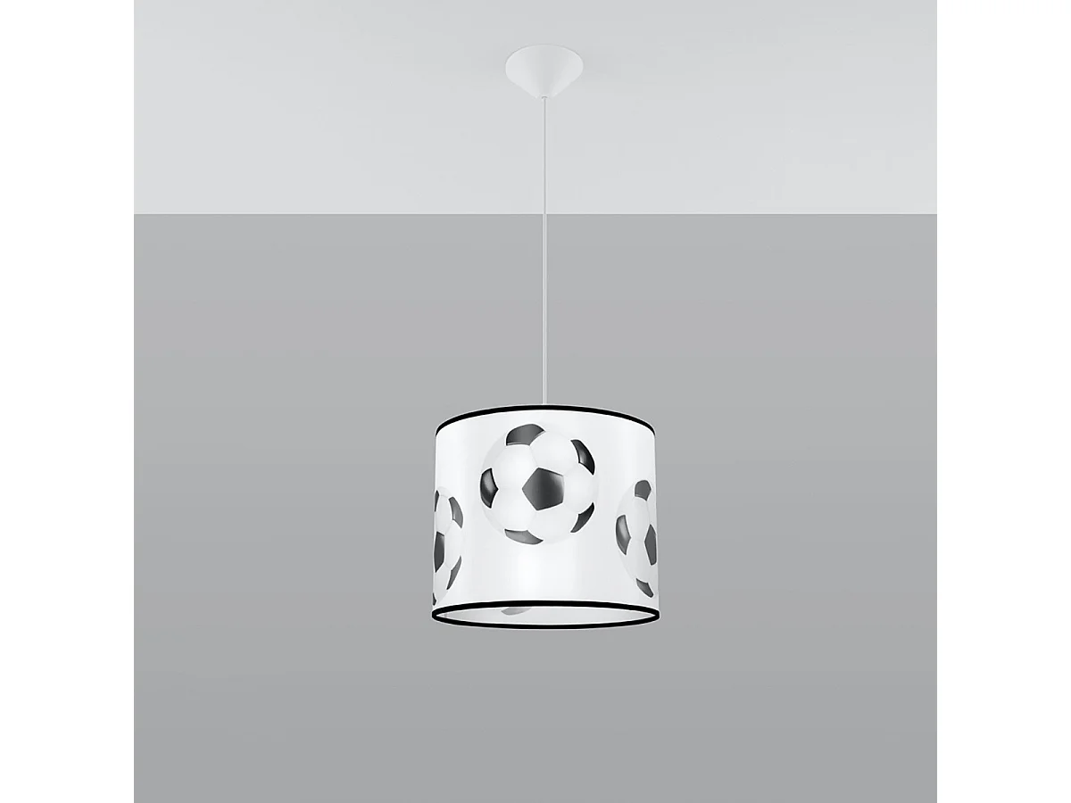Luminária pendentes PIŁKA moderno, PVC - 1 lichtbronnen - L.30 x H.82 cm - Branco preto