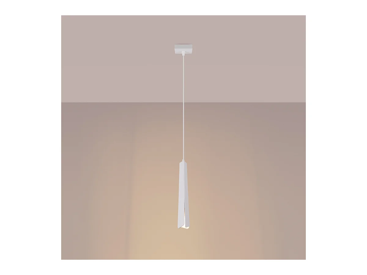 Pendelleuchten Prysm Skandinavisch Aus  Stahl - 1 Lichtquellen - L.8 X H. Cm - Weiß