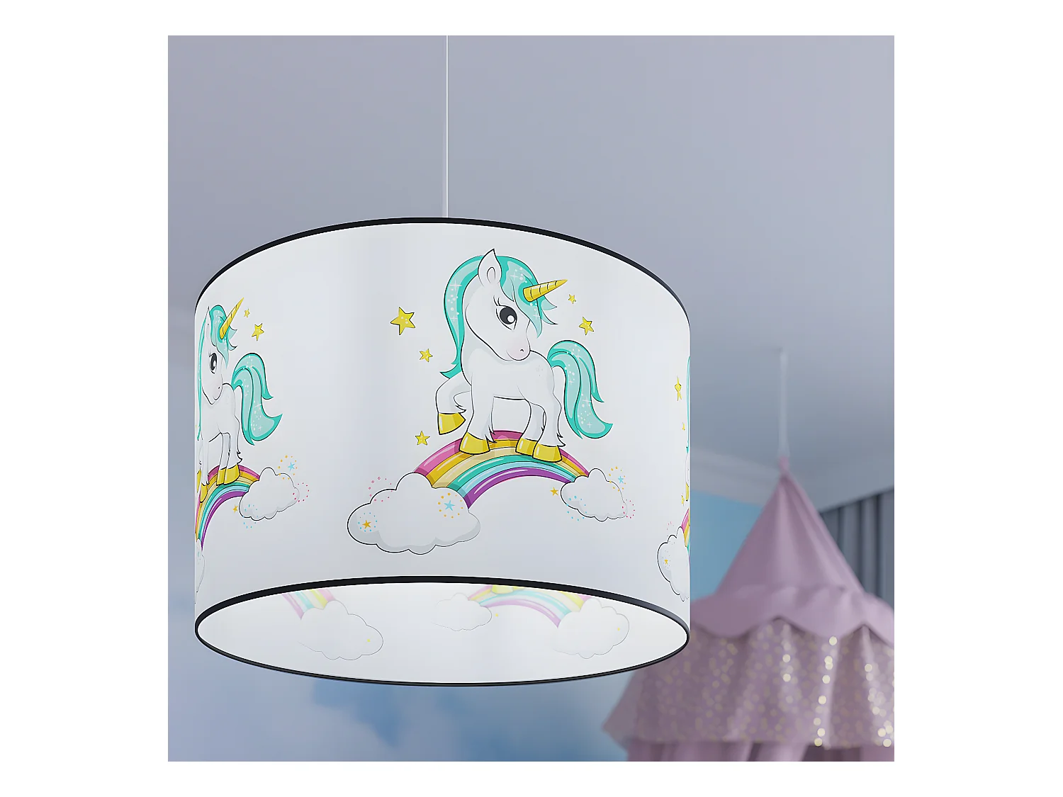 Lampa wisząca JEDNOROŻEC 40 biała