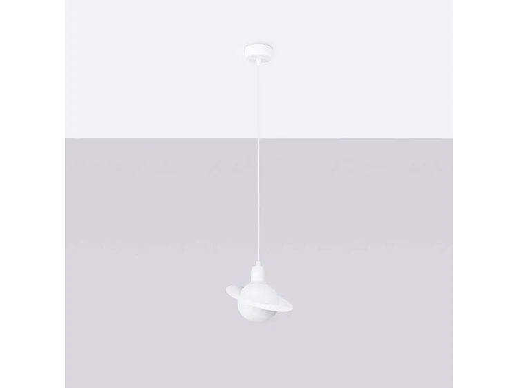 Hanglampen Hyperion Modern Van  - 1 Lichtbronnen - L.20 X H.125 Cm - Wit