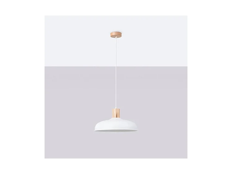 Lampes Suspendues Indy Scandinave En Acier - 1 Sources Lumineuses - L.38 X H.120 Cm - Blanc