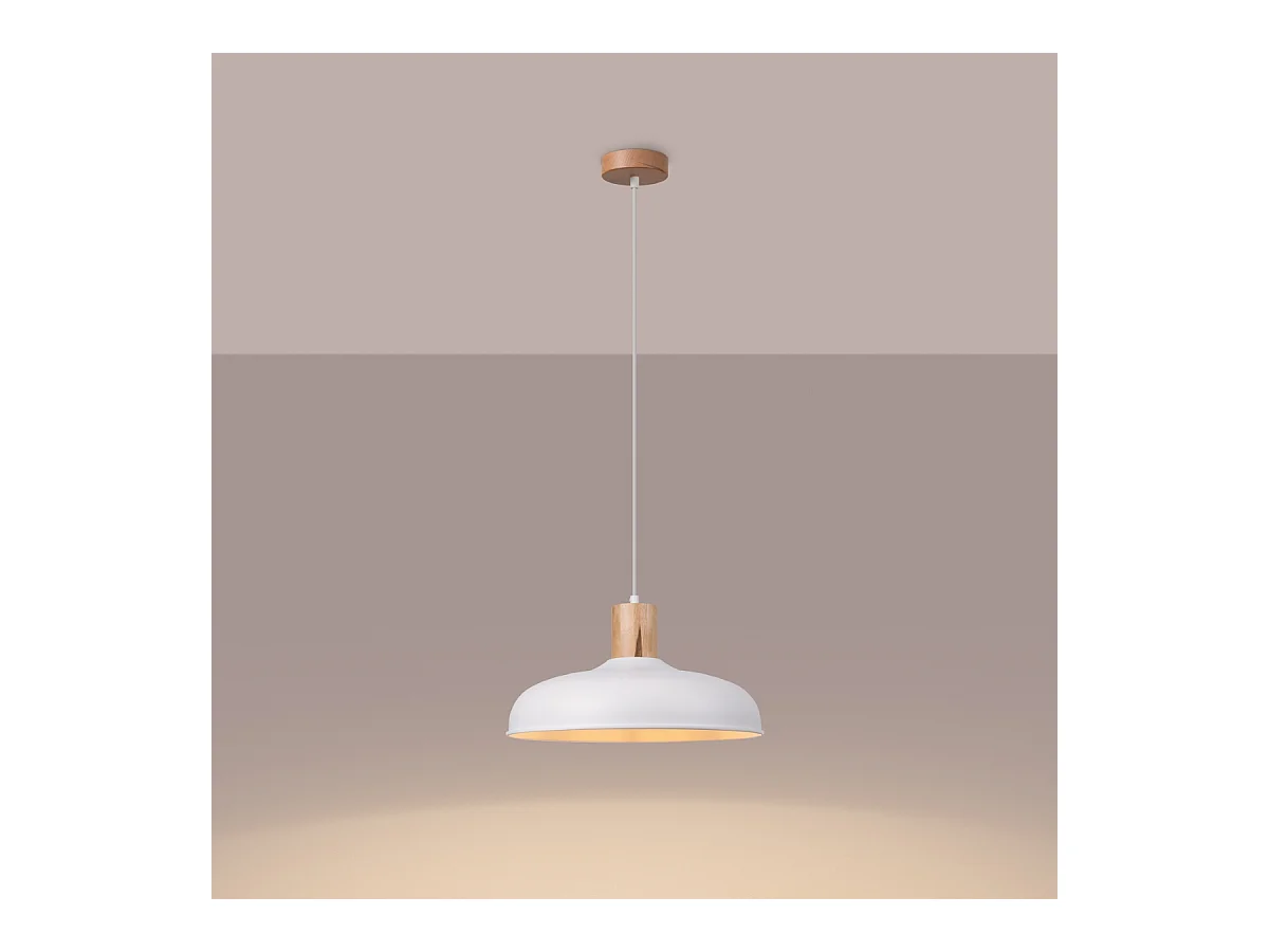 Pendelleuchten Indy Skandinavisch Aus  Stahl - 1 Lichtquellen - L.38 X H. Cm - Weiß