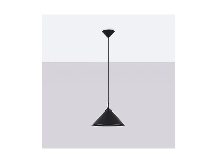 Lampes Suspendues Zuma Scandinave En Acier - 1 Sources Lumineuses - L.30 X H.76 Cm - Noir