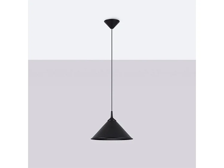 Lampes Suspendues Zuma Scandinave En Acier - 1 Sources Lumineuses - L.30 X H.76 Cm - Noir