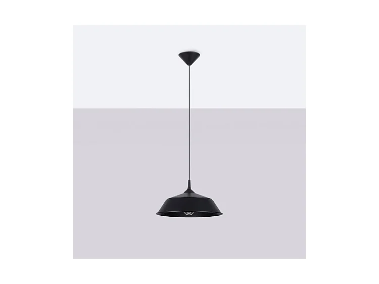 Lampes Suspendues Frika Scandinave En Acier - 1 Sources Lumineuses - L.34 X H.74 Cm - Noir