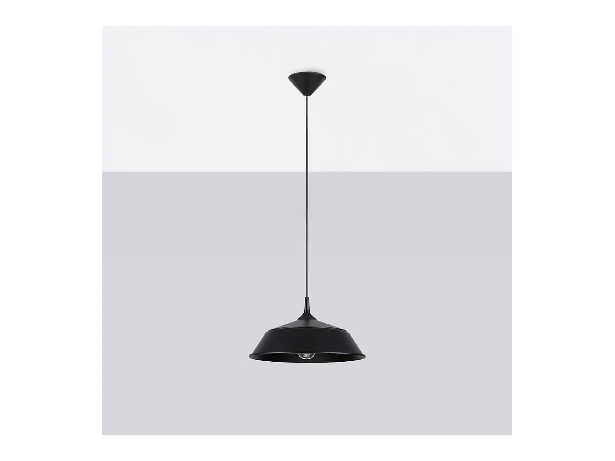Hanglampen Frika Scandinavisch Van  - 1 Lichtbronnen - L.34 X H.74 Cm - Zwart