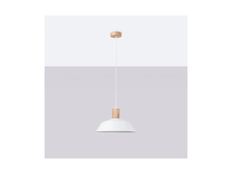 Lampes Suspendues Fano Scandinave En Acier - 1 Sources Lumineuses - L.34 X H.120 Cm - Blanc