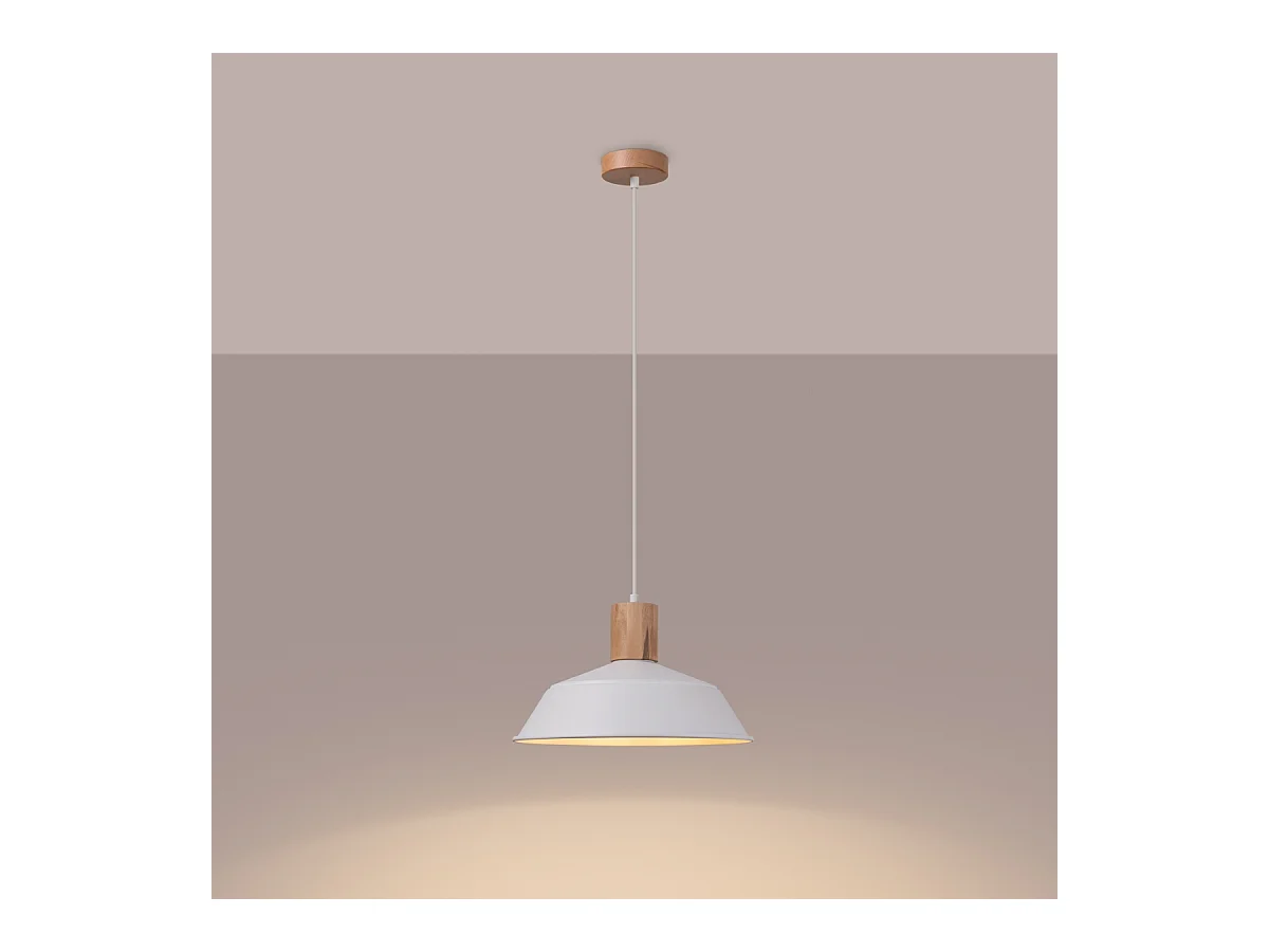 Pendelleuchten Fano Skandinavisch Aus  Stahl - 1 Lichtquellen - L.34 X H. Cm - Weiß