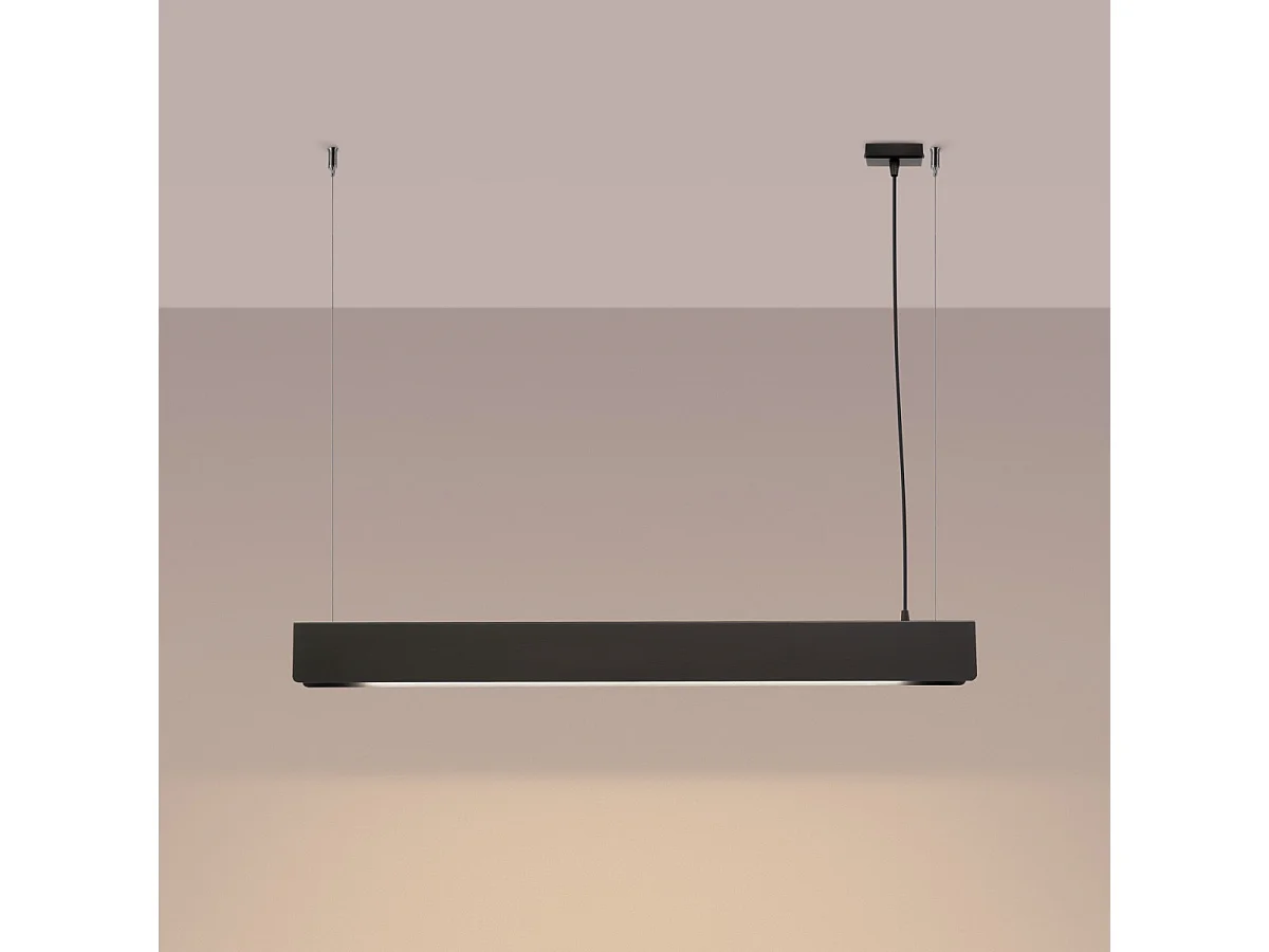 Lampe Suspendues Spark Moderne En Acier - 1 Sources Lumineuses - L.100 X H.120 Cm - Noir