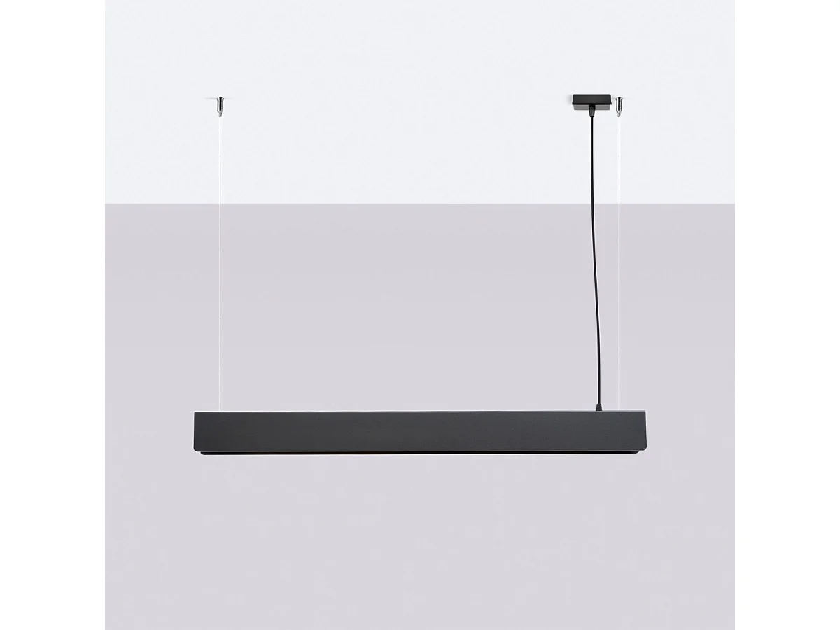 Lampe Suspendues Spark Moderne En Acier - 1 Sources Lumineuses - L.100 X H.120 Cm - Noir
