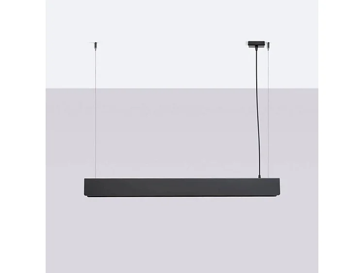 Lampes Suspendues Spark Moderne En Acier - 1 Sources Lumineuses - L.100 X H.120 Cm - Noir