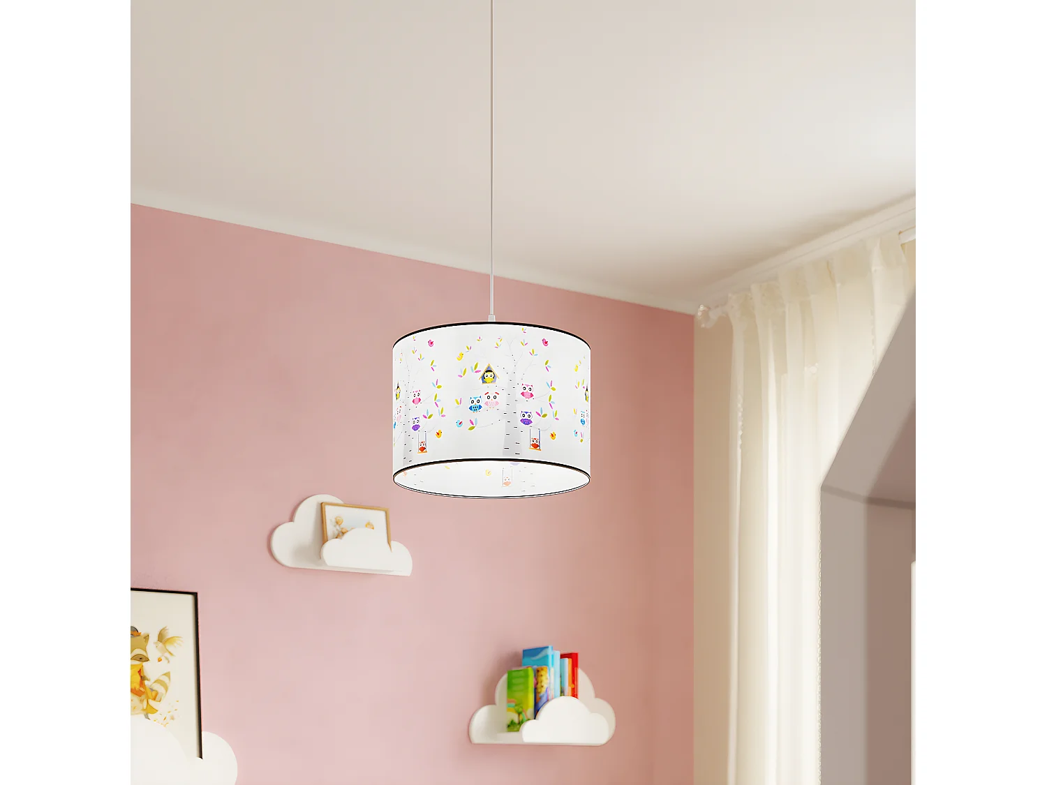 Lampa wisząca SOWY 40 biała