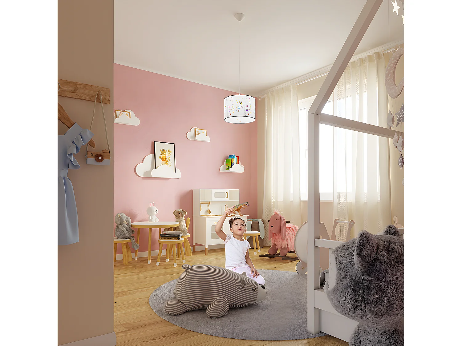 Lampa wisząca SOWY 40 biała