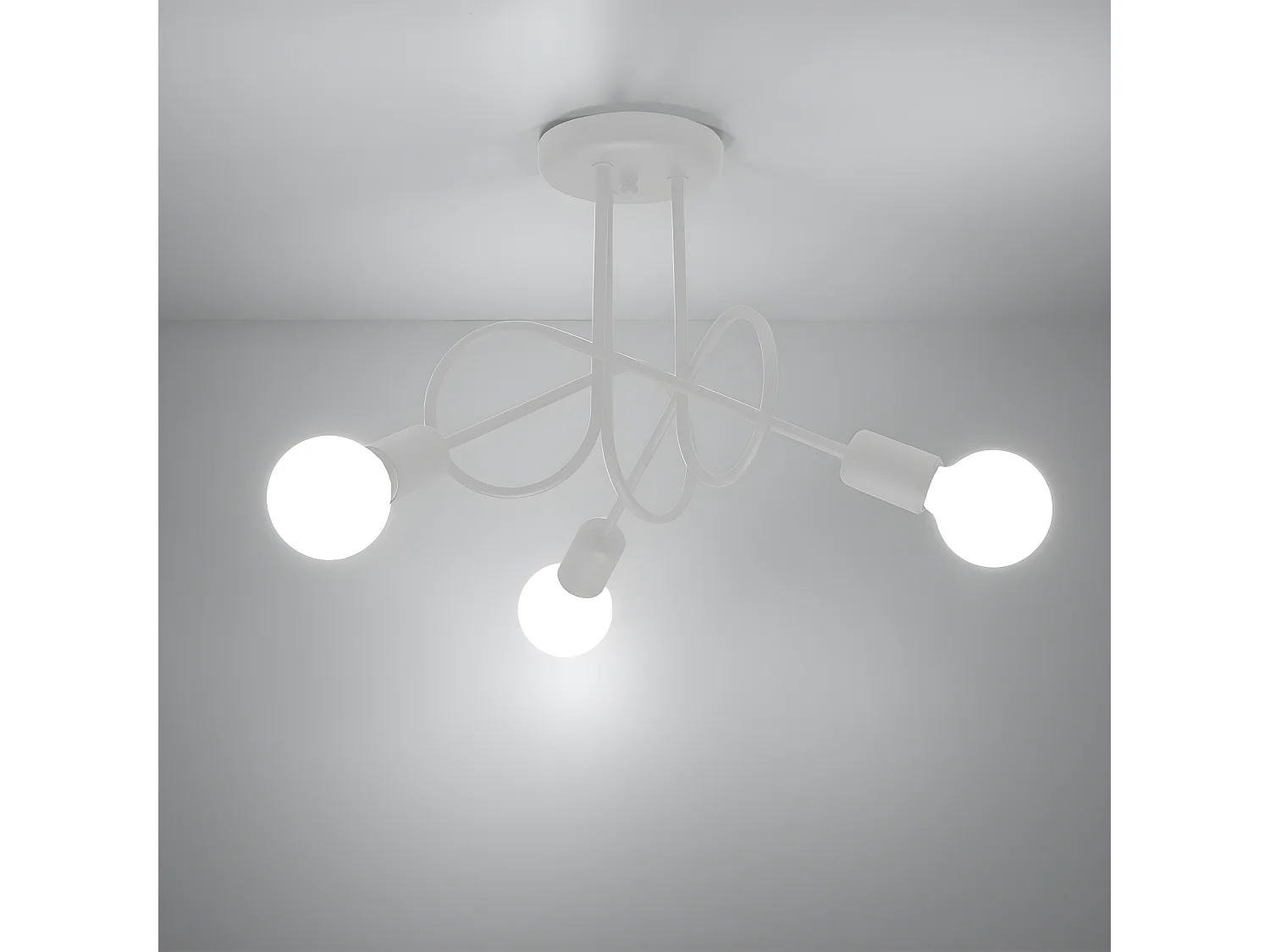 Żyrandol SUPEŁ 3 biały