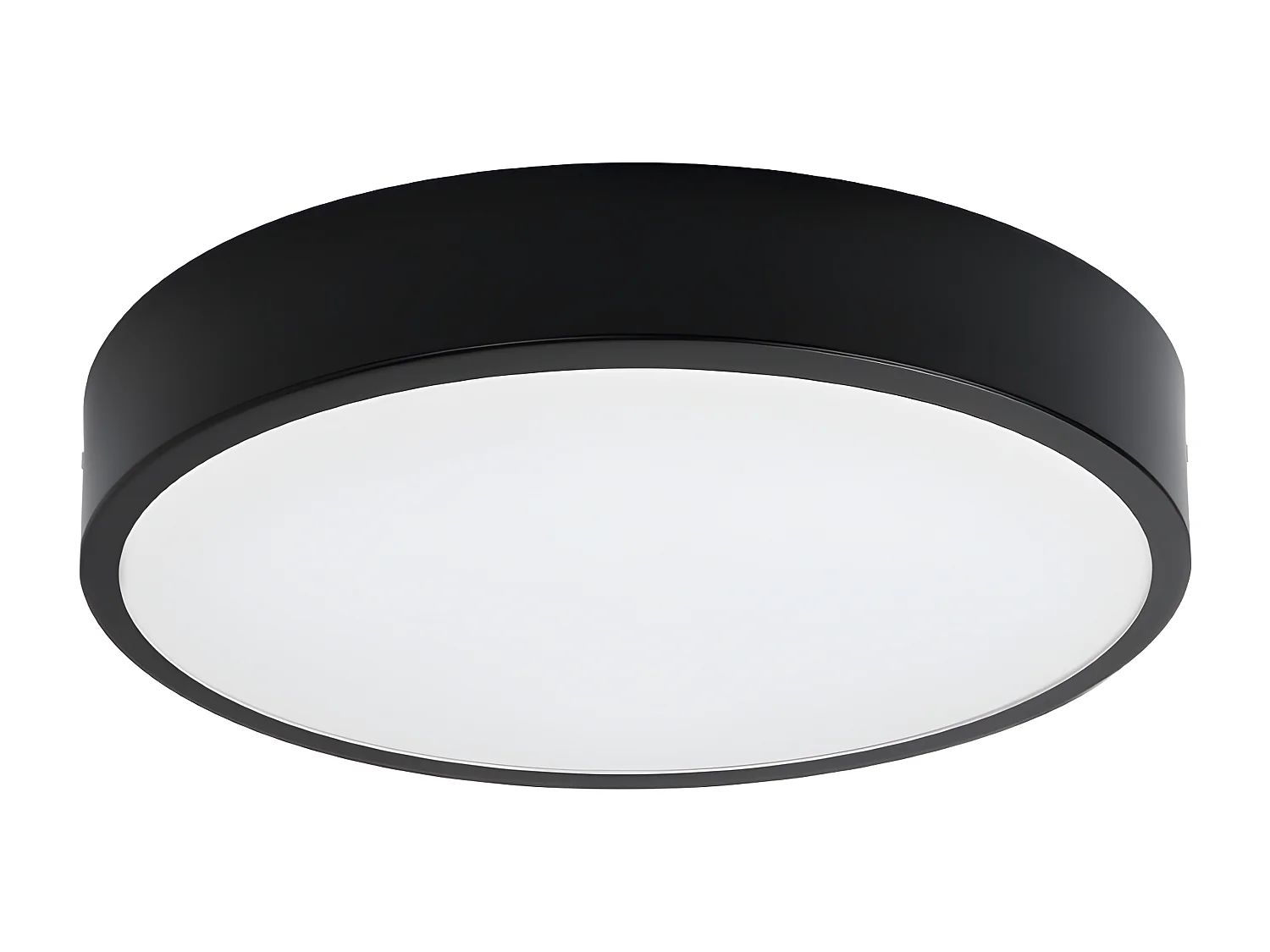 Plafony Minimalistyczny Onyx, Aluminium - 1 Źródło - L.40 X H.6 Cm - Czarny