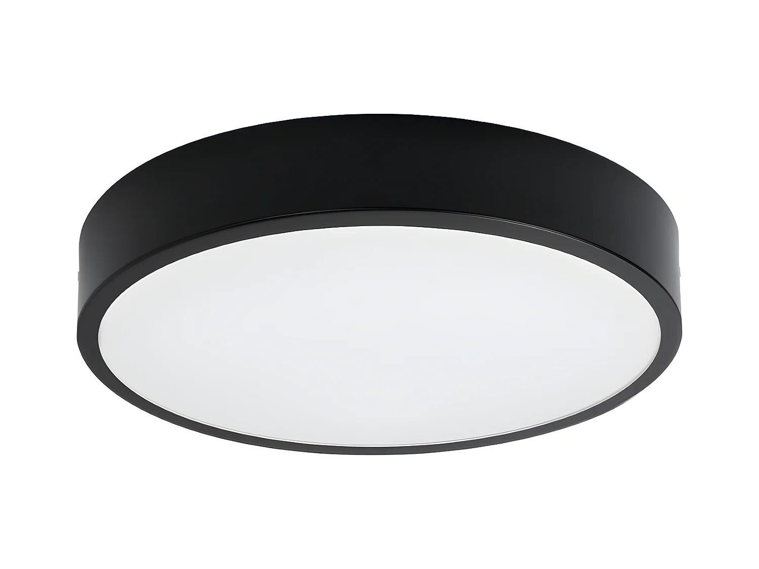 Plafonniers Onyx Minimaliste En Aluminium - 1 Sources Lumineuses - L.40 X H.6 Cm - Noir