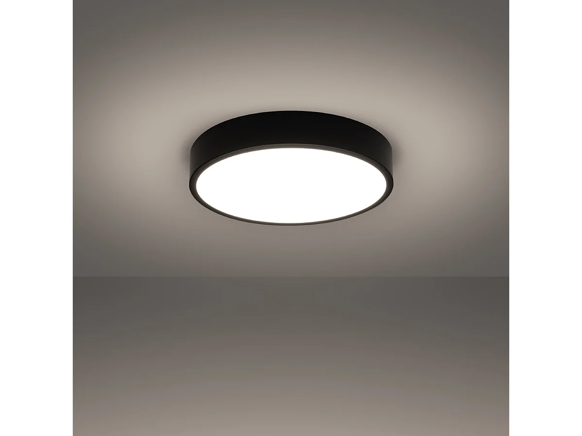 Luminária de teto ONYX minimalista, alumínio - 1 lichtbronnen - L.40 x H.6 cm - preto