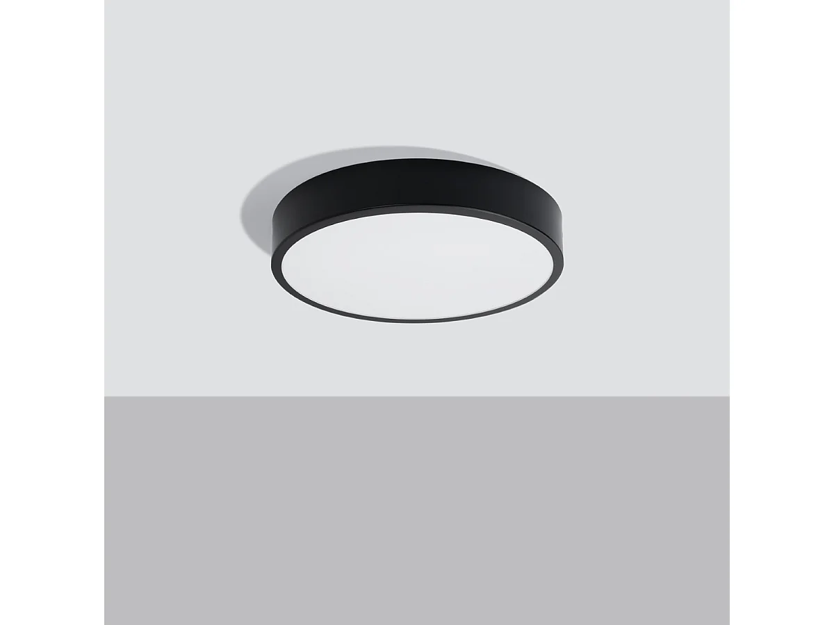 Luminária de teto ONYX minimalista, alumínio - 1 lichtbronnen - L.40 x H.6 cm - preto