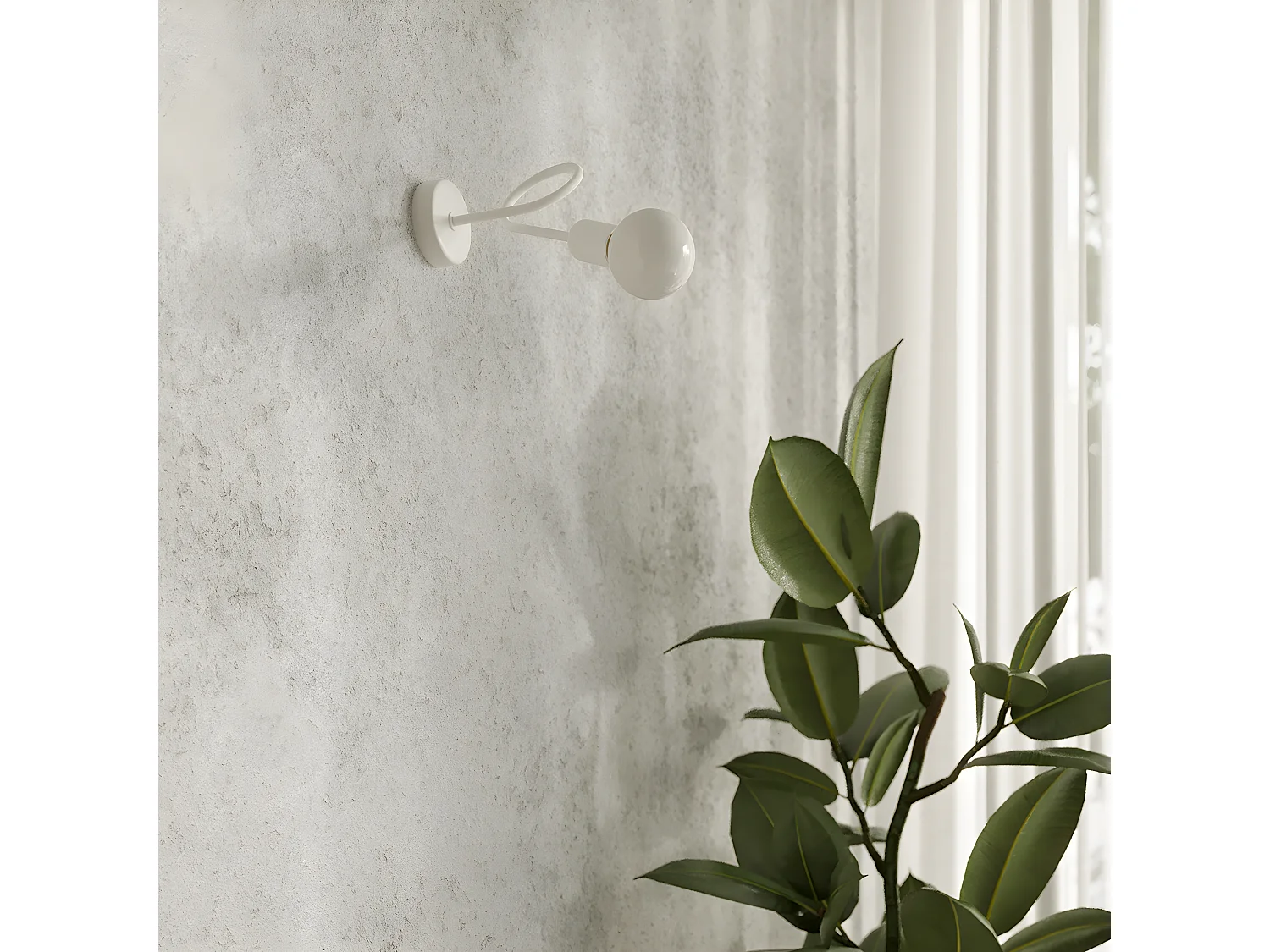 Deckenlampen Supeł Industriell Aus  Stahl - 5 Lichtquellen - L.55 X H. Cm - Weiß