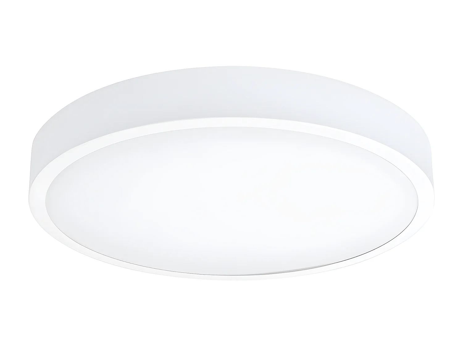 Plafonniers Onyx Minimaliste En Aluminium - 1 Sources Lumineuses - L.50 X H.6 Cm - Blanc