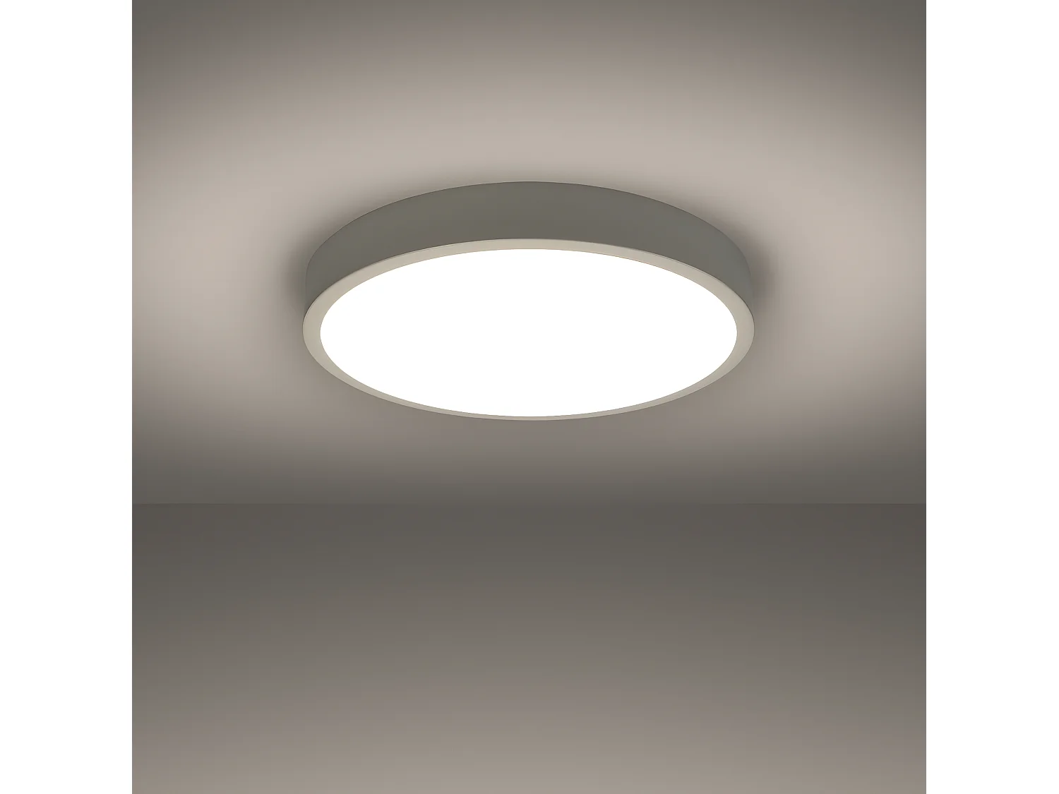 Plafonniers Onyx Minimaliste En Aluminium - 1 Sources Lumineuses - L.50 X H.6 Cm - Blanc