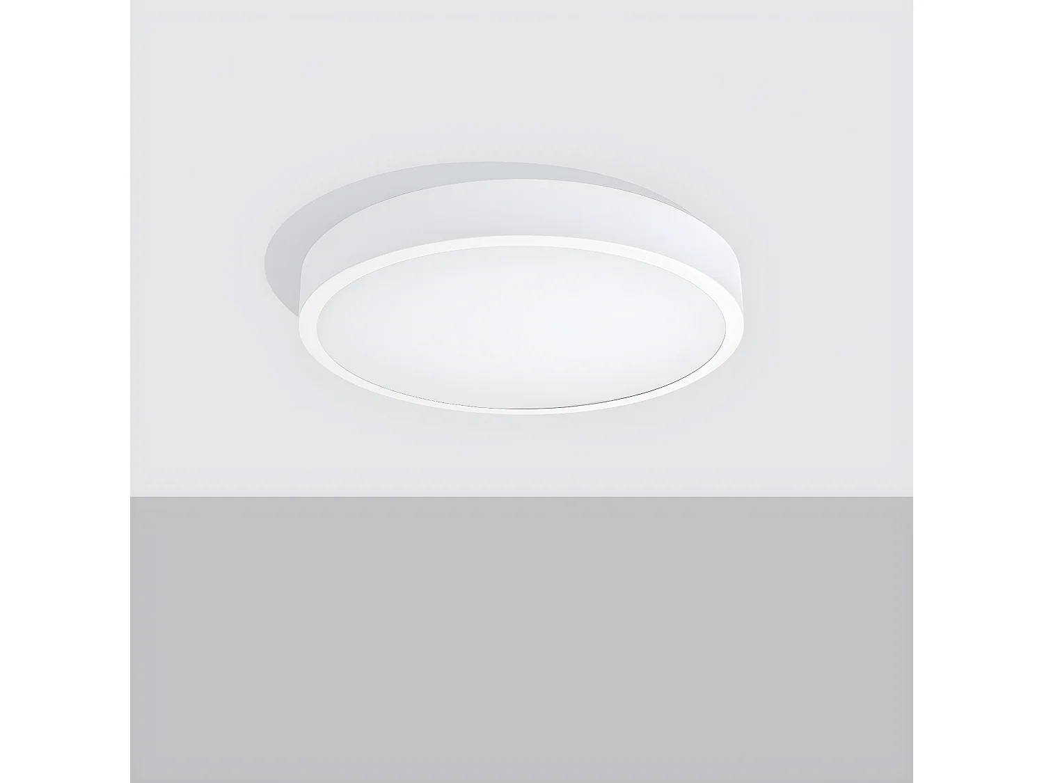 Luminárias De Teto Onyx Minimalista, Alumínio - 1 Lichtbronnen - L.50 X H.6 Cm - Branco