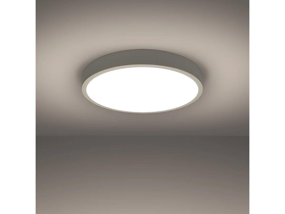 Lampada da soffitto ONYX minimalista di alluminio - 1 sorgenti luminose - L.50 x A.6 cm - bianco