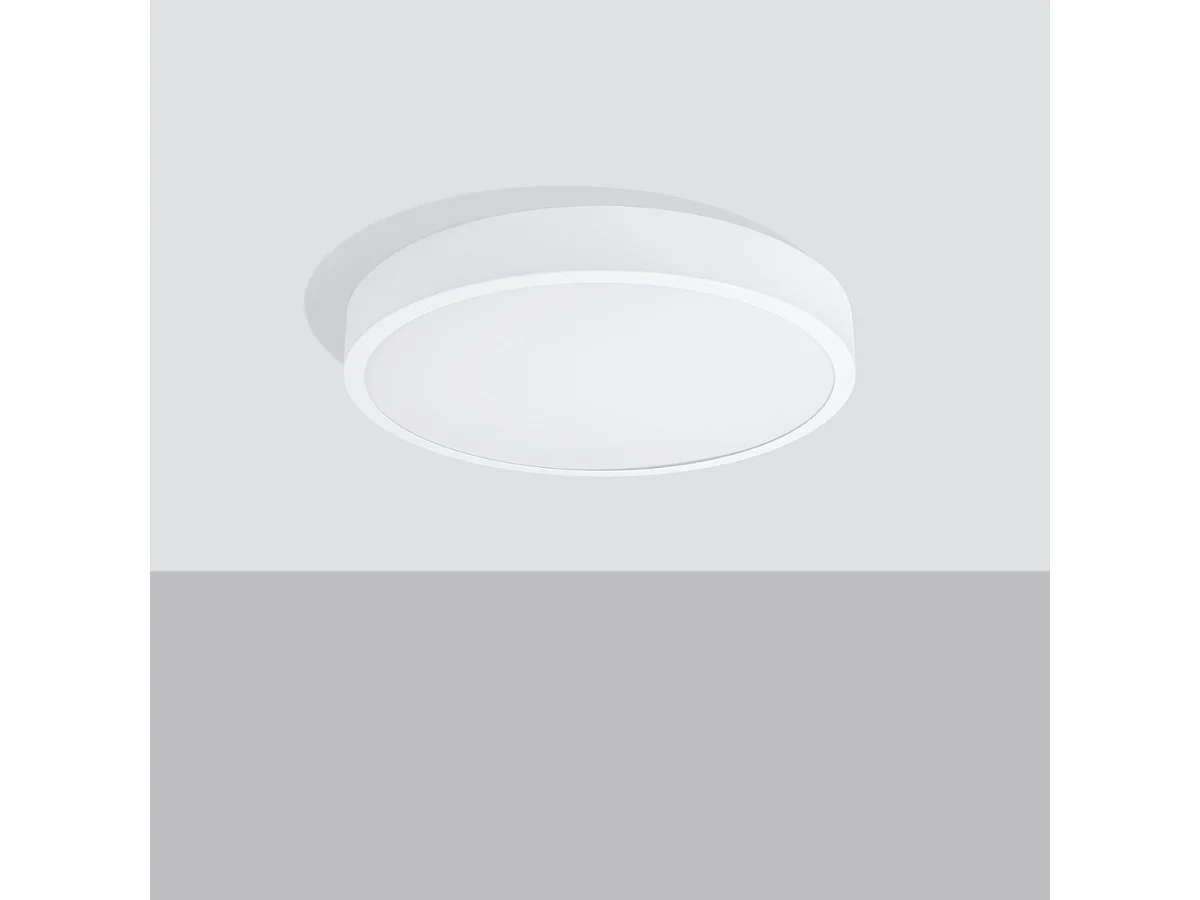 Lampada da soffitto ONYX minimalista di alluminio - 1 sorgenti luminose - L.50 x A.6 cm - bianco