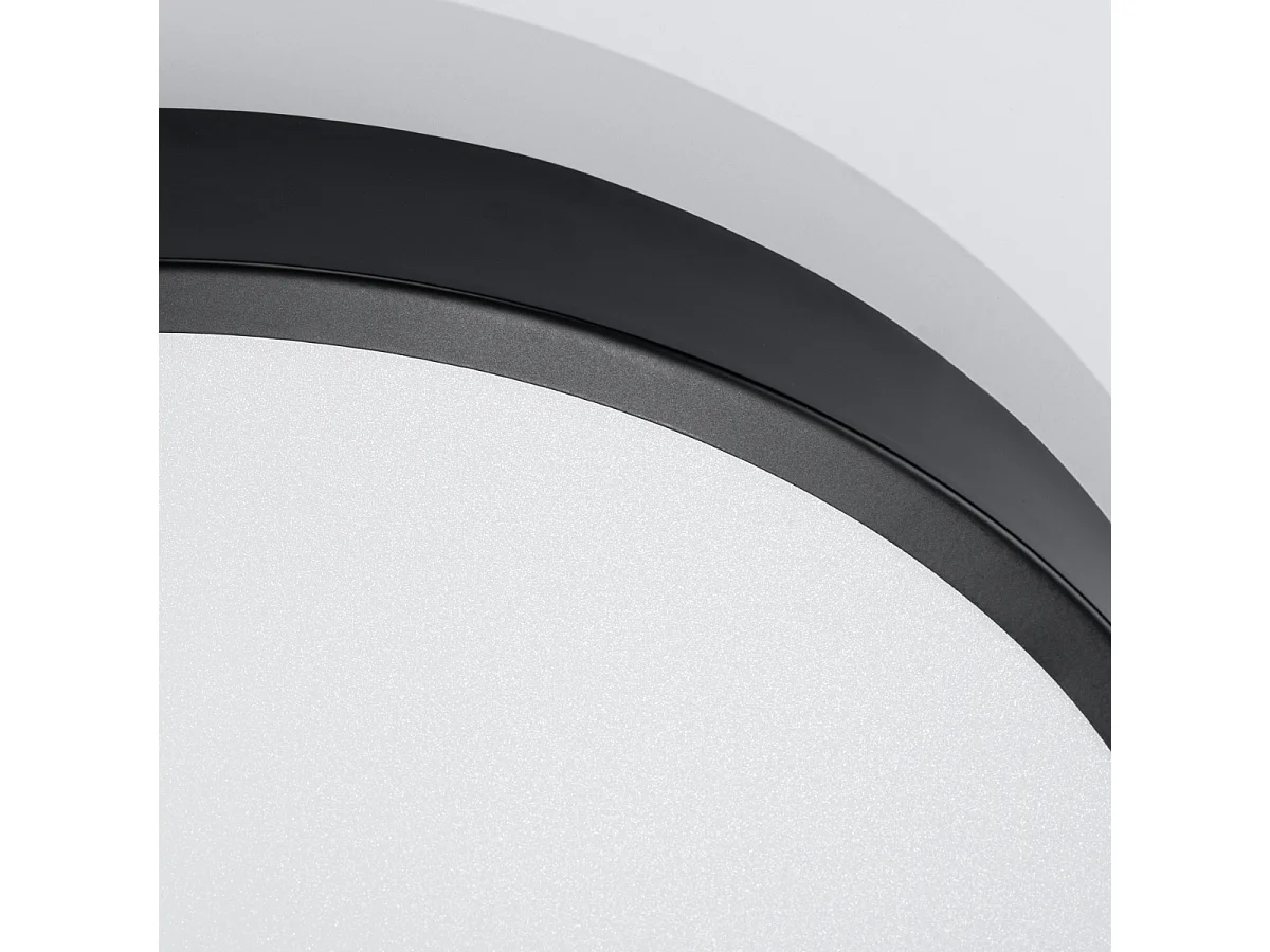 Luminárias De Teto Onyx Minimalista, Alumínio - 1 Lichtbronnen - L.50 X H.6 Cm - Preto