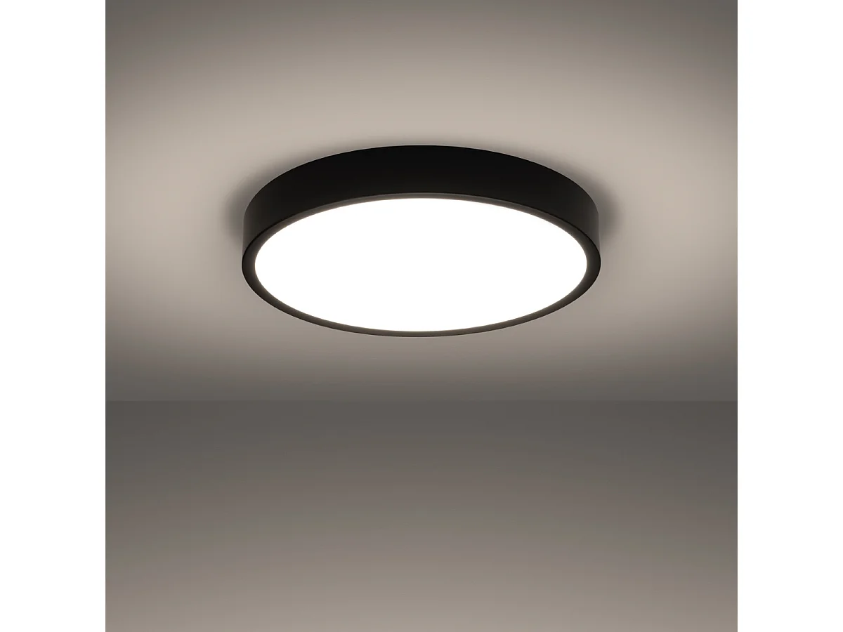 Lampada da soffitto ONYX minimalista di alluminio - 1 sorgenti luminose - L.50 x A.6 cm - nero