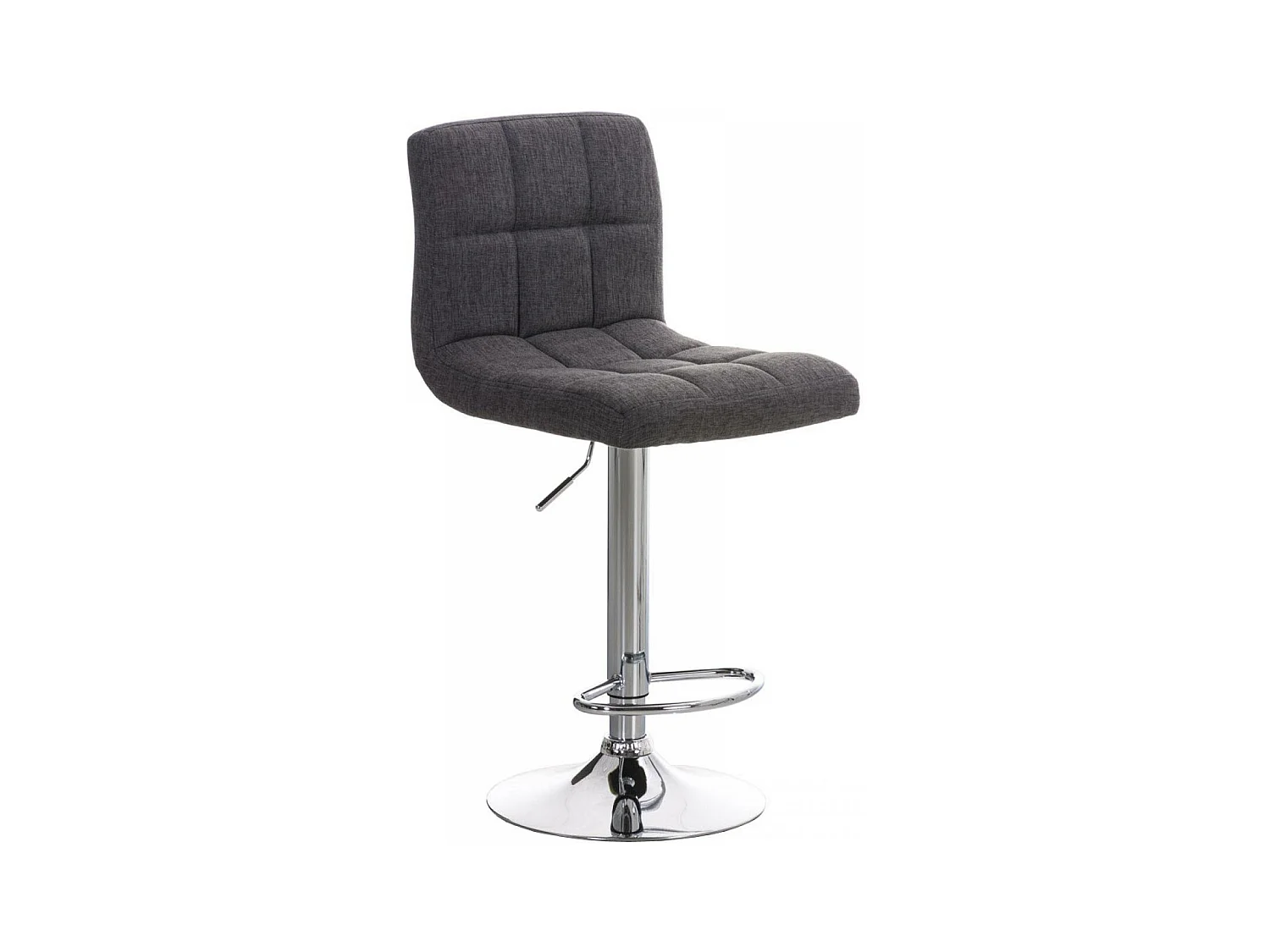 Tabouret de bar - Tissu - Gris clair - Peru