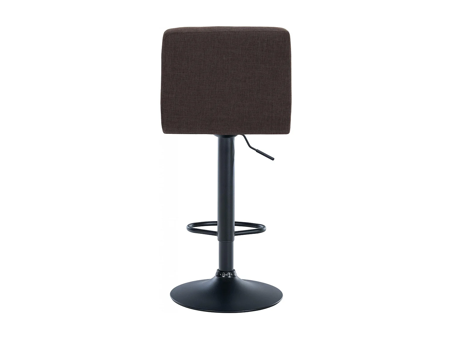 Lot de 2  Tabouret de bar - Tissu & Métal noir mat - Marron - Calma